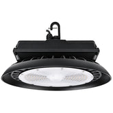Sensor Ready 300W UFO LED High Bay Light, 1000W Metal Halide Equivalent, Up to 42,000 Lumens, 140 lm/W, 5000K, 120-277V, 0-10V Dimmable, 90° Beam, UL, cUL & DLC Listed, Black Housing, 5-Year Warranty