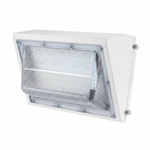 White LED Wall Pack Light, 3-Wattage Selectable (60W/80W/100W), Up to 15,600 Lumens, Up to 400W Metal Halide Equivalent, 3000K/4000K/5000K CCT Selectable, Built-In Dusk-to-Dawn Photocell, 120-277V, DLC Premium, 5-Year Warranty