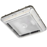 V5 LED Canopy Light, 60W/80W/100W Selectable Wattage, 400W Metal Halide Equivalent, Up to 12,000 Lumens, 3CCT Selectable, Motion Sensor Ready, 120-277V AC, Commercial Outdoor Ceiling Fixture for Gas Stations, Parking Garages & Walkways, 5-Year Warranty