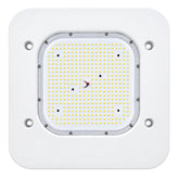 150W LED Gas Station Canopy Light, 400W Metal Halide Equivalent, 20,250 Lumens, 5700K Daylight White, 120-277V AC, DLC 5.1 Premium Listed, Energy-Efficient Commercial Outdoor Canopy Fixture for Gas & Petroleum Stations, White Housing, 5-Year Warranty