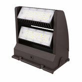 120W Rotatable LED Wall Pack Light, 16,200 Lumens, 400W Metal Halide Equivalent, 350° Adjustable Optics, 120-277V, DLC Premium, 5-Year Warranty