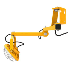 30W LED Loading Dock Light, Adjustable Steel Mounting Arms Up to 9FT, 5000K, 4,140 Lumens, 120-277V AC, 138LM/W, 110° Beam Angle, IP65, UL/DLC Listed, Die-Cast Aluminum Housing, Tempered Glass Lens, Wall Mount