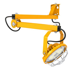 30W LED Loading Dock Light, Adjustable Steel Mounting Arms Up to 9FT, 5000K, 4,140 Lumens, 120-277V AC, 138LM/W, 110° Beam Angle, IP65, UL/DLC Listed, Die-Cast Aluminum Housing, Tempered Glass Lens, Wall Mount