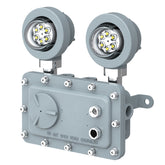 10W Explosion Proof Emergency Light, C1D1/C1D2 Hazardous Location, Dual Adjustable Heads, 3-Hour (180-Minute) Emergency Backup, 120-277V AC, 3000K-6500K, 90°/120° Beam, Wall Mount, UL 844 & UL 924, IP66, UL Listed, 5-Year Warranty