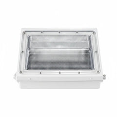 White LED Wall Pack Light, 3-Wattage Selectable (60W/80W/100W), Up to 15,600 Lumens, Up to 400W Metal Halide Equivalent, 3000K/4000K/5000K CCT Selectable, Built-In Dusk-to-Dawn Photocell, 120-277V, DLC Premium, 5-Year Warranty