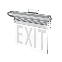 5W Explosion Proof LED Exit Sign, C1D2 Hazardous Location, 3-Hour (180-Minute) Emergency Backup, 120-277V AC, 180° Beam, Red/Green LED, UL 844, UL 924 & UL Listed, IP66, Wall Mount