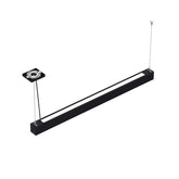 50W 4FT LED Architectural Linear Light, 5,750 Lumens, 115 LM/W, Adjustable Up & Down Lighting, 3CCT 3500K/4000K/5000K, 120-277V, 0-10V Dimmable, Black Fixture, 4FT Hanging Cable, Round Canopy & Power Cable
