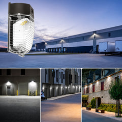 26W LED Mini Wall Pack Light, 3,588 Lumens, 90W Metal Halide Equivalent, 3000K/4000K/5000K CCT Selectable, Built-In Dusk-to-Dawn Photocell, 120-277V, DLC Premium, 5-Year Warranty
