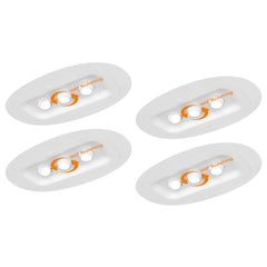 3W LED Emergency Ceiling Light, 350+ Lumens, 100-347V, 5000K, UL 924 Listed, 90-Minute Emergency Runtime, Self-Diagnostic, Recessed/Bracket Mount, White Housing