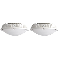 V3 Oval LED Parking Garage Light, 30W/40W/60W Selectable, Up to 9,000 Lumens, 3CCT 3000K/4000K/5000K, Motion Sensor Ready, DLC Premium, 120-277V AC, Commercial LED Garage Ceiling Light, 5-Year Warranty