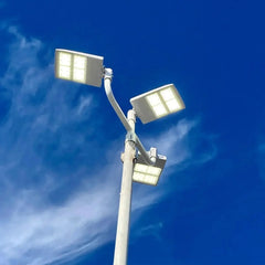 300W LED Parking Lot Light, 42,000 Lumens, 5000K Daylight, Type III/Type V Distribution, 277-480V, 1,000W Metal Halide Equivalent, Photocell Ready, 0-10V Dimmable, IP65 Waterproof, White Housing, UL & DLC Certified, 5-Year Warranty