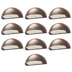LED Half Moon Wall Pack Light, 3-Wattage Selectable (48W/64W/80W), Up to 10,800 Lumens, 3000K/4000K/5000K CCT Selectable, Up to 300W Metal Halide Equivalent, Built-In Dusk-to-Dawn Photocell, 120-347V, 5-Year Warranty
