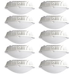 V3 Oval LED Parking Garage Light, 30W/40W/60W Selectable, Up to 9,000 Lumens, 3CCT 3000K/4000K/5000K, Motion Sensor Ready, DLC Premium, 120-277V AC, Commercial LED Garage Ceiling Light, 5-Year Warranty