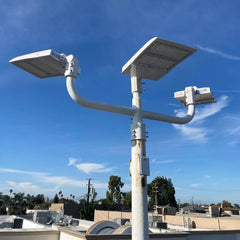 300W LED Parking Lot Light, 42,000 Lumens, 5000K Daylight, Type III/Type V Distribution, 120-277V, 1,000W Metal Halide Equivalent, Photocell Ready, 0-10V Dimmable, IP65 Waterproof, White Housing, UL & DLC Certified, 5-Year Warranty
