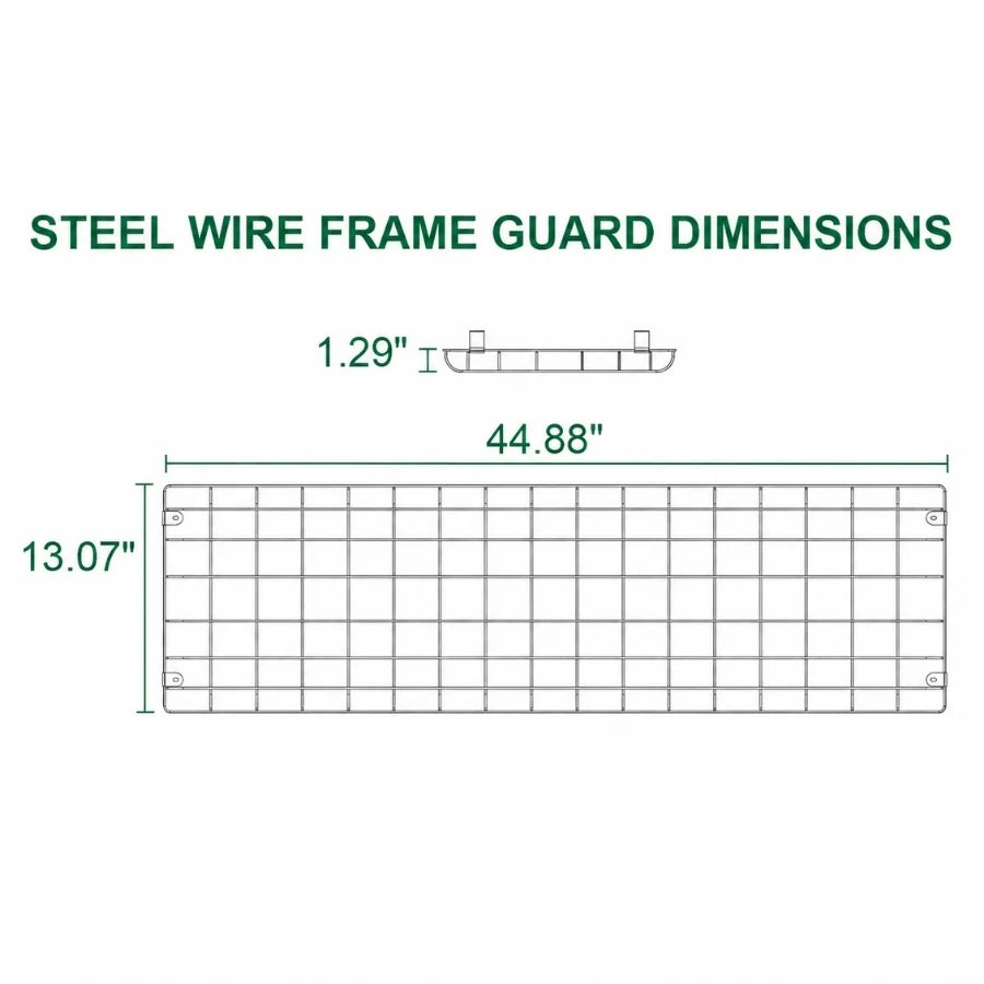 White Wire Guard for 110W/165W/220W LED Linear High Bay Lights, Protective Metal Safety Guard, Light Fixture Cover for Commercial & Industrial Lighting Fixtures