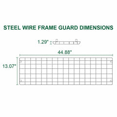 White Wire Guard for 110W/165W/220W LED Linear High Bay Lights, Protective Metal Safety Guard, Light Fixture Cover for Commercial & Industrial Lighting Fixtures