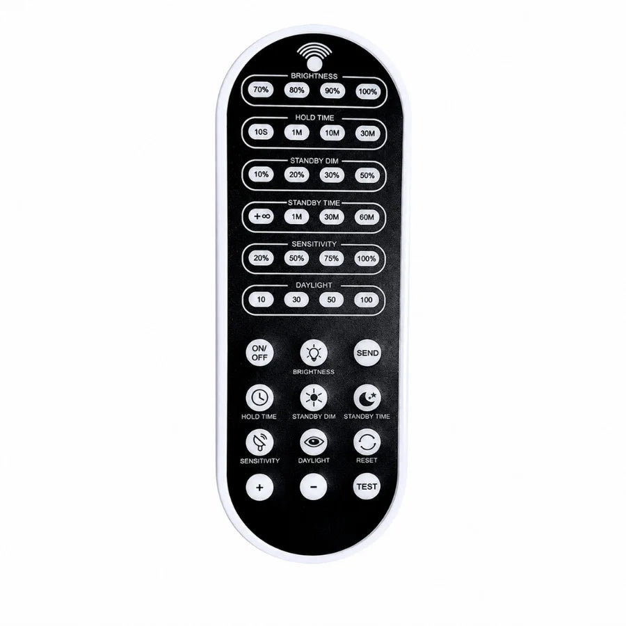 Remote Controller for HB01DMS Motion Sensor, Handheld Sensor Programming & Adjustment Remote for LED Linear High Bay Lights, Commercial & Industrial Lighting Accessory