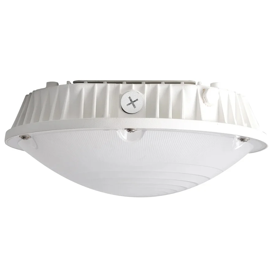 V3 Oval LED Parking Garage Light, 30W/40W/60W Selectable, Up to 9,000 Lumens, 3CCT 3000K/4000K/5000K, Motion Sensor Ready, DLC Premium, 120-277V AC, Commercial LED Garage Ceiling Light, 5-Year Warranty
