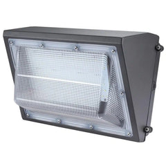 100W Semi-Cutoff LED Wall Pack Light, 13,000 Lumens, 400W Metal Halide Equivalent, 3000K/4000K/5000K CCT Selectable, Built-In Dusk-to-Dawn Photocell, 120-277V, 5-Year Warranty