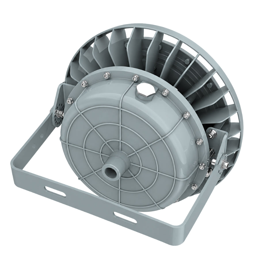 200W LED Explosion Proof Round Light, Class I Division 2, 26,000 Lumens, 5000K, 120-277V AC, 0-10V Dimmable, 120° Beam, Copper-Free Aluminum Housing, Tempered Glass Lens, IP66, Hazardous Location Lighting Fixture
