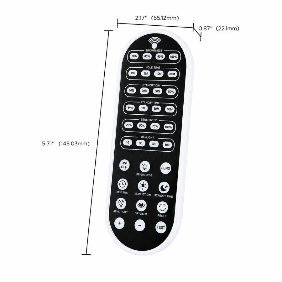 Remote Controller for HB01DMS Motion Sensor, Handheld Sensor Programming & Adjustment Remote for LED Linear High Bay Lights, Commercial & Industrial Lighting Accessory