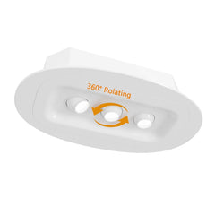 3W LED Emergency Ceiling Light, 350+ Lumens, 100-347V, 5000K, UL 924 Listed, 90-Minute Emergency Runtime, Self-Diagnostic, Recessed/Bracket Mount, White Housing