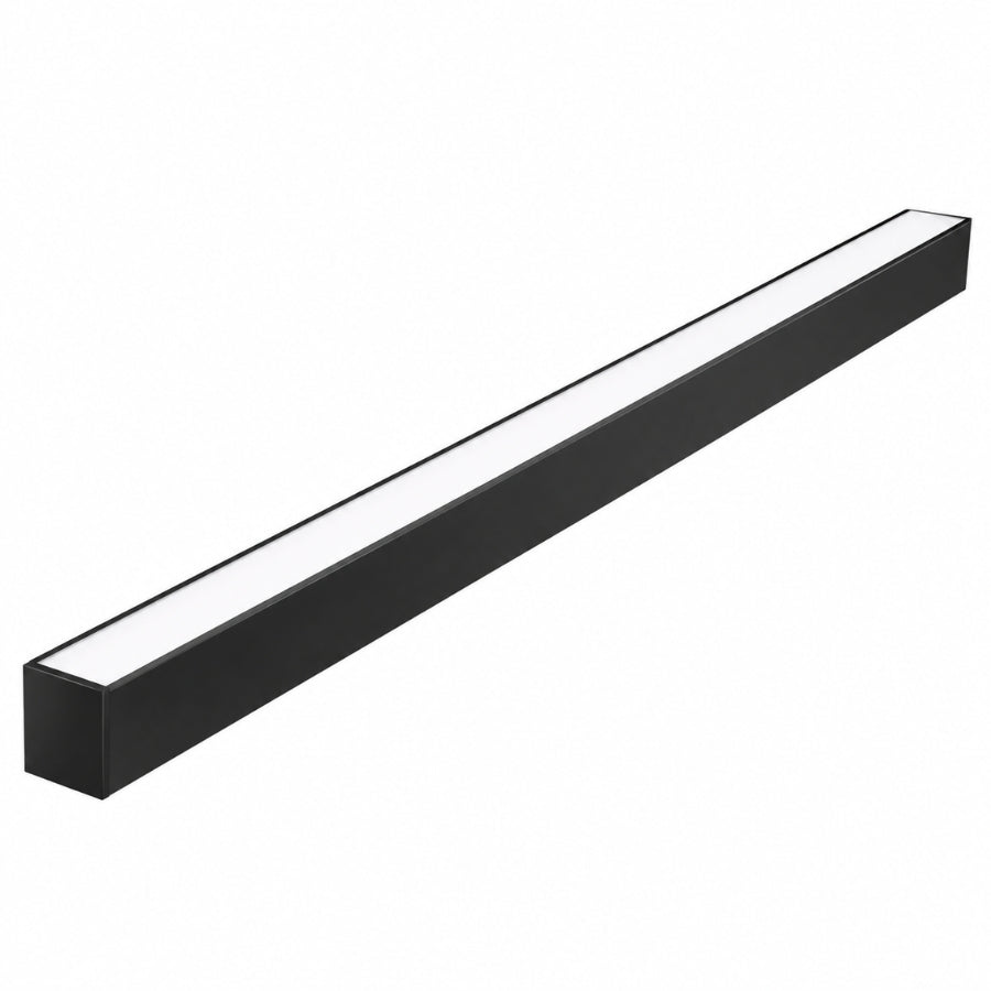 20W/30W/40W/50W/60W 4FT LED Architectural Linear Light, Up to 7,800 Lumens, 130 LM/W, 3000K/3500K/4000K/5000K/6500K Selectable, 120-277V AC, 0-10V Dimmable, 120° Beam, Seamless Linkable, Pendant/Surface Mount, Black