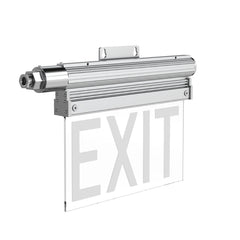 5W Explosion Proof LED Exit Sign, C1D2 Hazardous Location, 3-Hour (180-Minute) Emergency Backup, 120-277V AC, 180° Beam, Red/Green LED, UL 844, UL 924 & UL Listed, IP66, Wall Mount