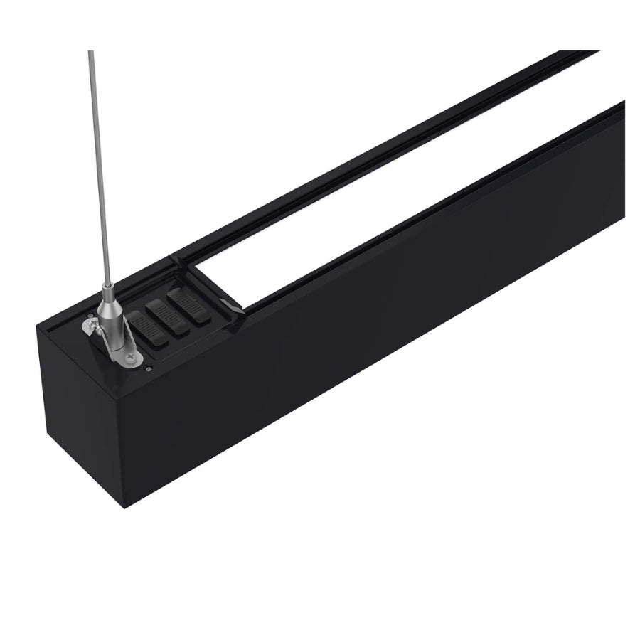 50W 4FT LED Architectural Linear Light, 5,750 Lumens, 115 LM/W, 3500K/4000K/5000K Selectable Up & Down, 120-277V/277-347V, 0-10V Dimmable, 5-Way Adjustable Up/Down Lighting, 110° Beam, Pendant/Surface/Wall Mount