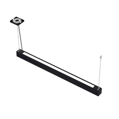 50W 4FT LED Architectural Linear Light, 5,750 Lumens, 115 LM/W, Adjustable Up & Down Lighting, 3CCT 3500K/4000K/5000K, 120-277V, 0-10V Dimmable, Black Fixture, 4FT Hanging Cable, Round Canopy & Power Cable