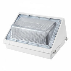 White LED Wall Pack Light, 3-Wattage Selectable (60W/80W/100W), Up to 15,600 Lumens, Up to 400W Metal Halide Equivalent, 3000K/4000K/5000K CCT Selectable, Built-In Dusk-to-Dawn Photocell, 120-277V, DLC Premium, 5-Year Warranty