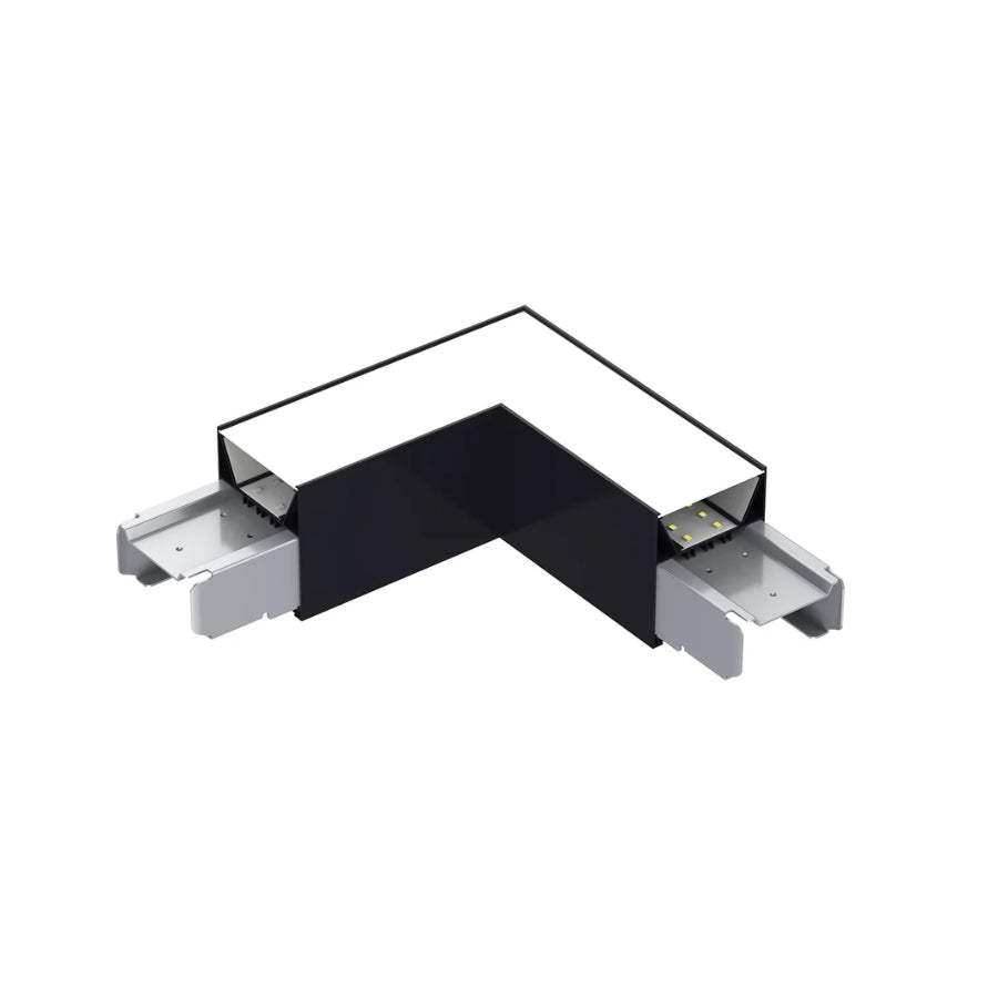 LED Linear Light L-Shape Connector, Black, for Seamless 90° Corner Connection, Compatible with Architectural LED Linear Lighting Fixtures, Easy Installation