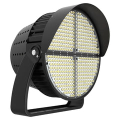 800W/1000W/1200W Wattage Selectable LED Stadium & Sport Light, Up to 180,000 Lumens, 150 lm/W, 5000K, 277-480V, 0-10V Dimmable, 30°/45°/60° Selectable Beam, Black Housing