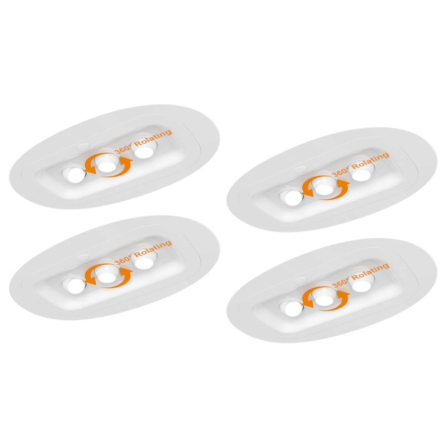 3W LED Emergency Ceiling Light, 350+ Lumens, 100-347V, 5000K, UL 924 Listed, 90-Minute Emergency Runtime, Self-Diagnostic, Recessed/Bracket Mount, White Housing