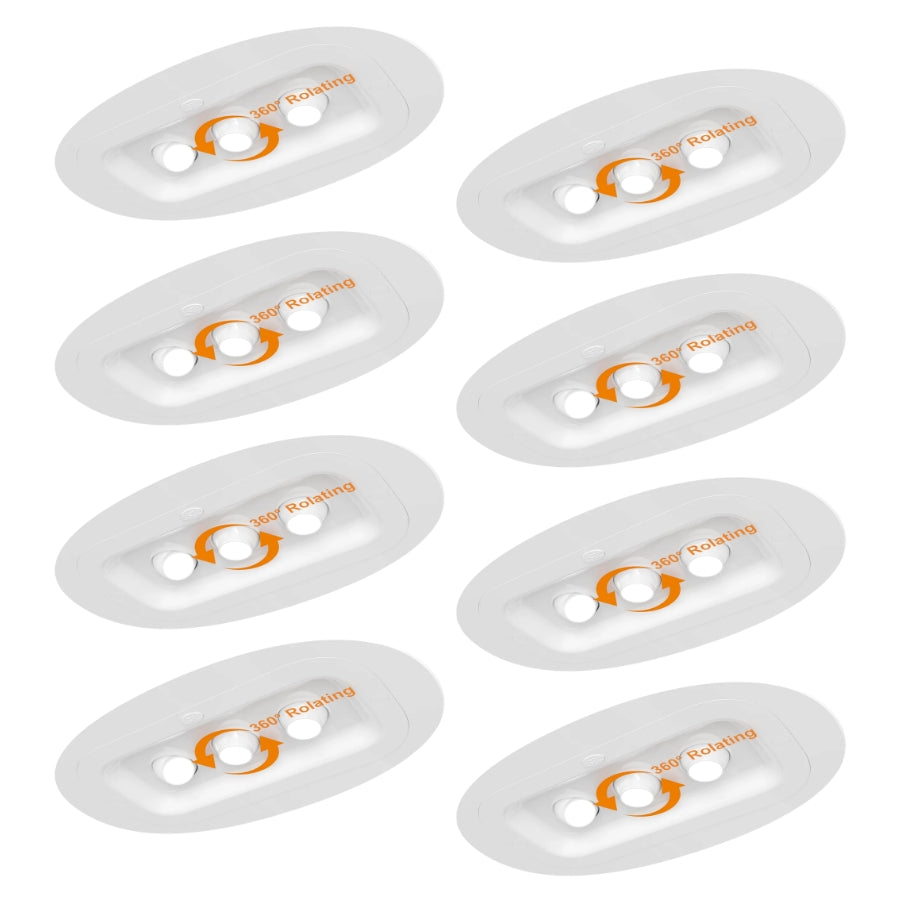 3W LED Emergency Ceiling Light, 350+ Lumens, 100-347V, 5000K, UL 924 Listed, 90-Minute Emergency Runtime, Self-Diagnostic, Recessed/Bracket Mount, White Housing