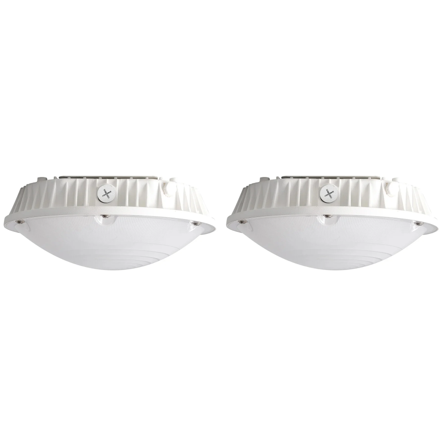 V3 Oval LED Parking Garage Light, 30W/40W/60W Selectable, Up to 9,000 Lumens, 3CCT 3000K/4000K/5000K, Motion Sensor Ready, DLC Premium, 120-277V AC, Commercial LED Garage Ceiling Light, 5-Year Warranty