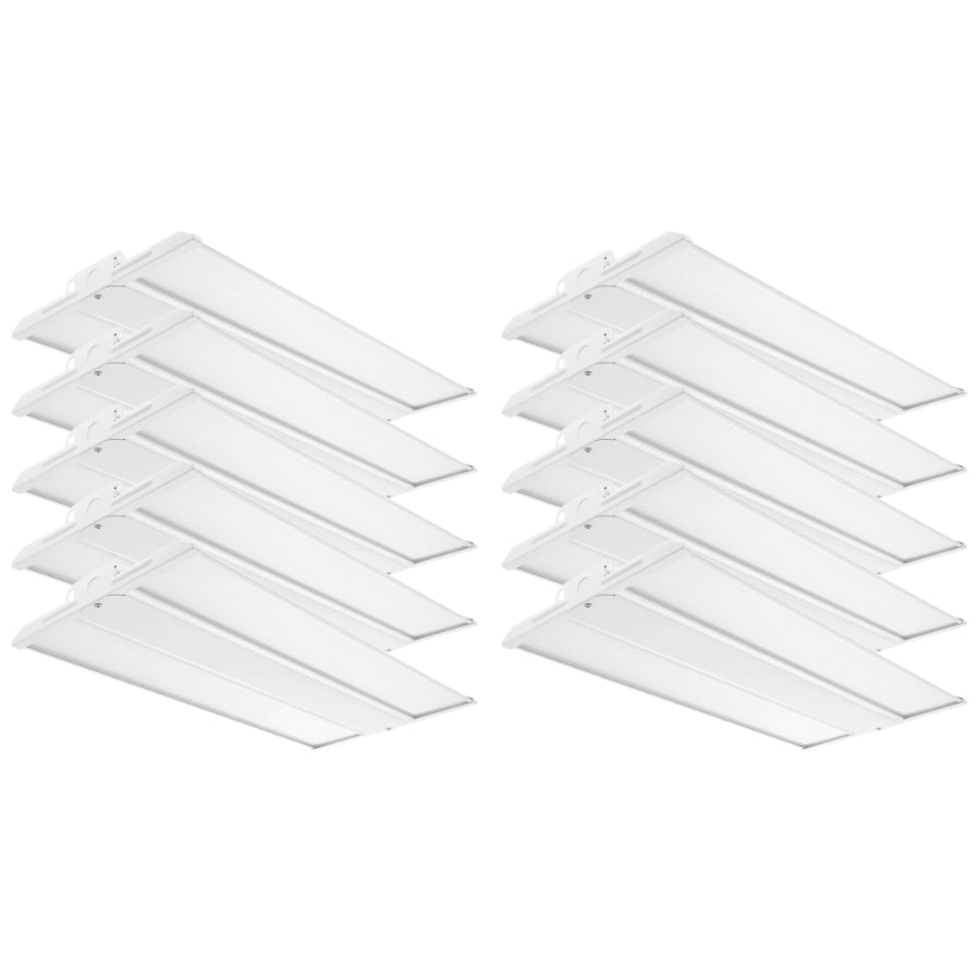 2FT LED Linear High Bay Light, 165W, 23,100 Lumens, 140 LPW, 5000K Daylight, 600W Metal Halide Equivalent, 0-10V Dimmable, 100-277V, Aircraft Hanging Cable, 50,000-Hour Lifespan, Commercial Warehouse & Industrial Lighting