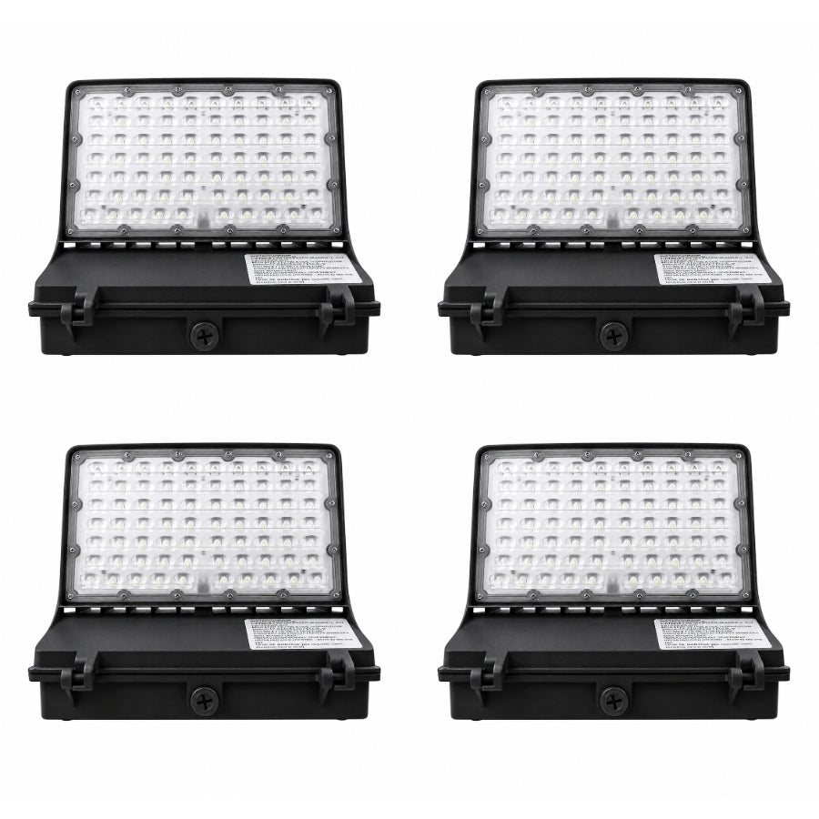 Full Cutoff LED Wall Pack Light, 4-Wattage Selectable (60W/80W/100W/120W), Up to 15,600 Lumens, Up to 400W Metal Halide Equivalent, 3000K/4000K/5000K CCT Selectable, Built-In Dusk-to-Dawn Photocell, 120-347V, 5-Year Warranty