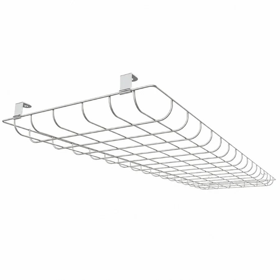 White Wire Guard for 110W/165W/220W LED Linear High Bay Lights, Protective Metal Safety Guard, Light Fixture Cover for Commercial & Industrial Lighting Fixtures