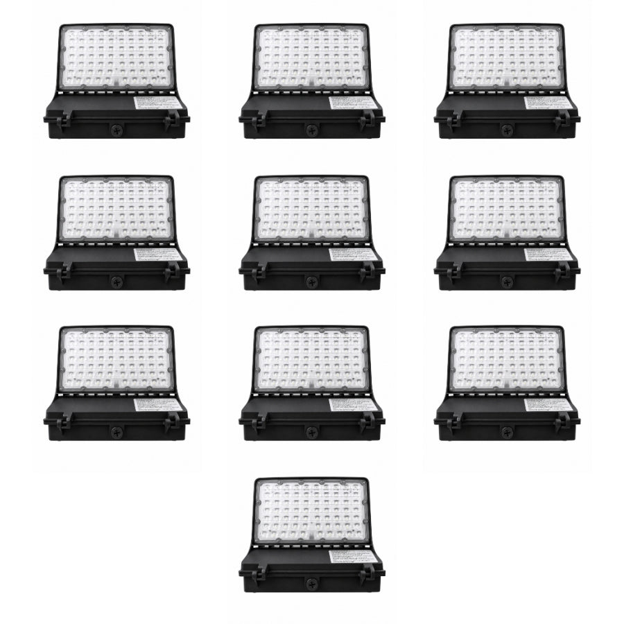 Full Cutoff LED Wall Pack Light, 4-Wattage Selectable (60W/80W/100W/120W), Up to 15,600 Lumens, Up to 400W Metal Halide Equivalent, 3000K/4000K/5000K CCT Selectable, Built-In Dusk-to-Dawn Photocell, 120-347V, 5-Year Warranty